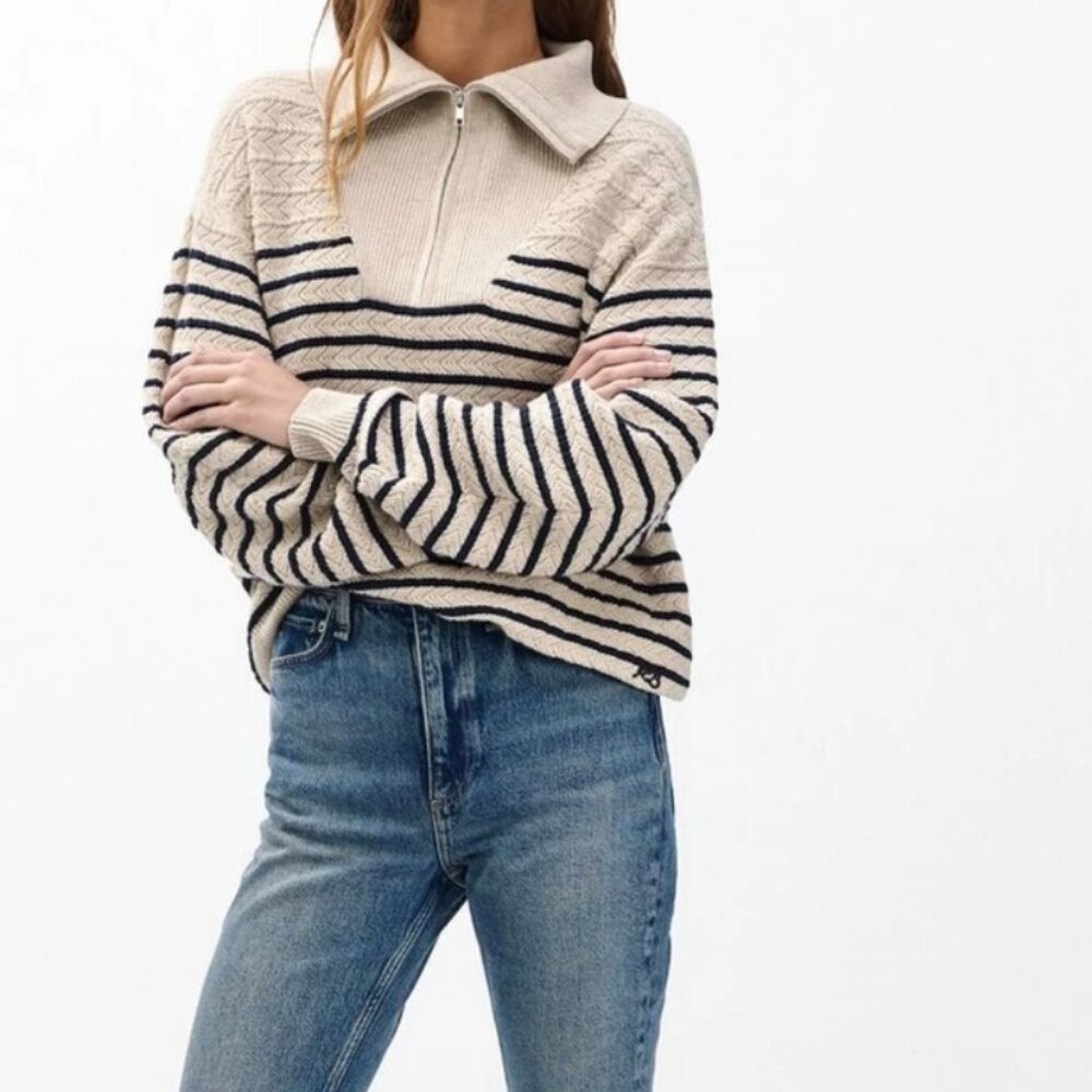 Rag & Bone Natalia Cashmere Half-Zip Sweater - Picture 2 of 16